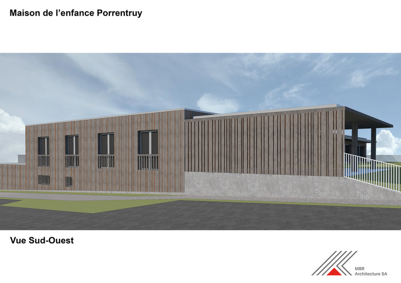 L'agrandissement de l'annexe de la Maison de l'enfance permettra de doubler la surface à disposition. (photomontage: MBR Architecture SA)