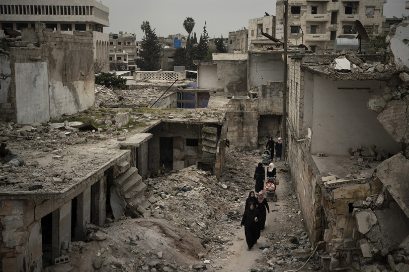 La guerre a provoqué de nombreuses destructions, comme ici à Idlib. (Photo : AP Photo/Felipe Dana).