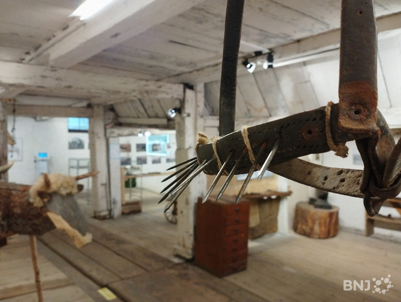 La têtière, avec son aspect peu amical, fait partie des quelque 150 objets exposés aux Genevez.