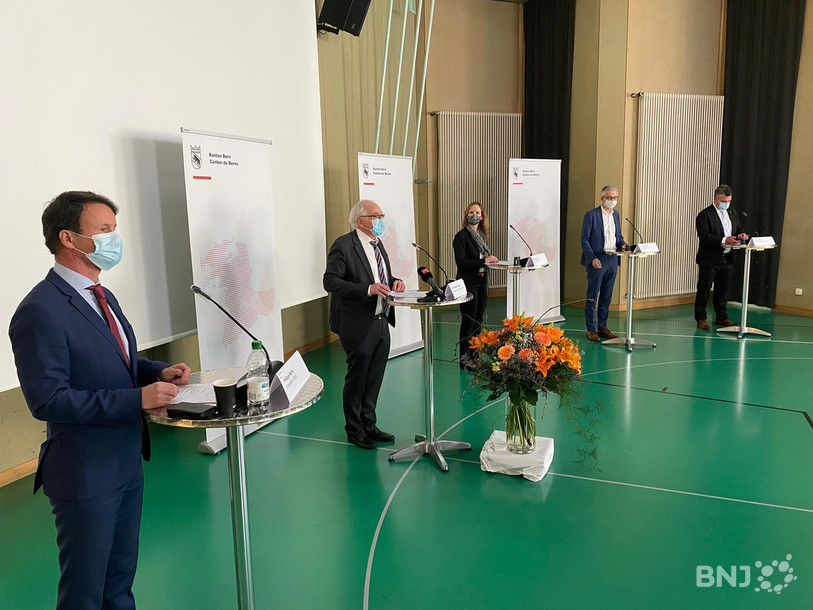 Le Conseil-exécutif tenait ce dimanche une conférence de presse à la suite des résultats du vote sur l'appartenance cantonale de Moutier.