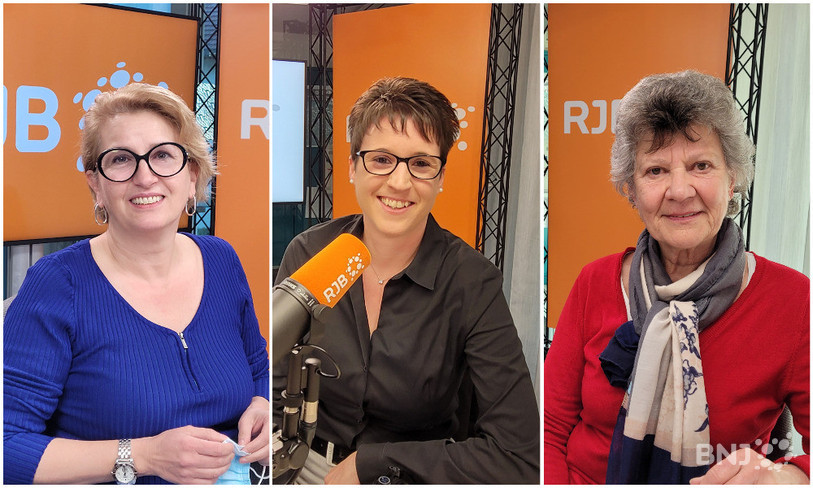 Morena Pozner, porte-parole de MoutierPLUS, Virginie Heyer, présidente du Conseil du Jura bernois et Chantal Mérillat, présidente du Ralliement des Prévôtois jurassiens (de gauche à droite).