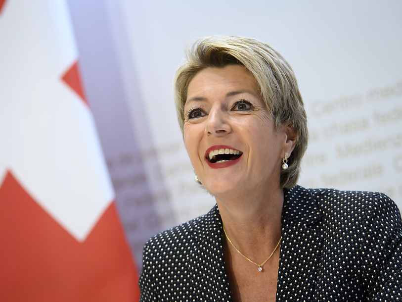 « Nous voulions clôturer ce dossier jurassien » explique Karin Keller-Sutter à notre correspondant à Berne. (Photo : KEYSTONE / Anthony Anex).