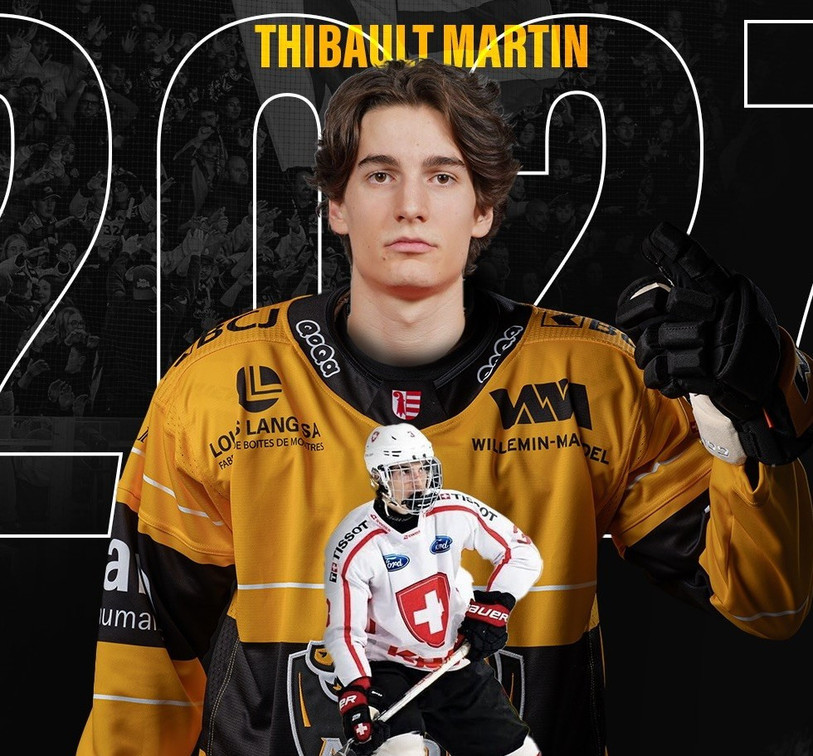 Thibault Martin débarque au HC Ajoie. (Photo : montage HC Ajoie)