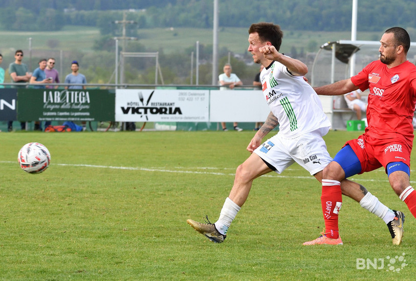 Adrien Jeker a marqué le troisième but du FC Courtételle samedi. (photo : Georges Henz)