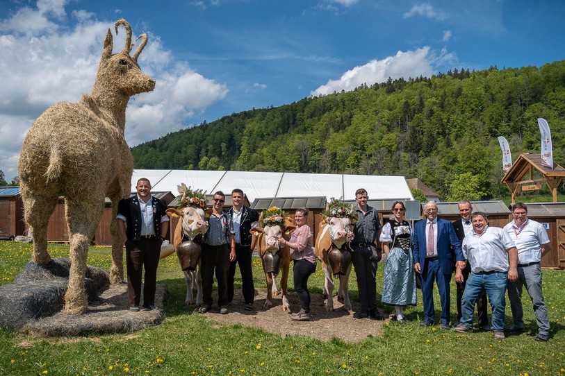 La Fête de la tête de moine a été l'occasion de saluer les performances des producteurs de lait (photo : Fête de la tête de moine).