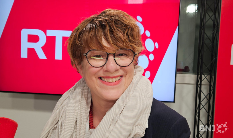 Sandra Amodio, formatrice avec brevet fédéral, coach certifiée PCM et spécialiste de la prise de parole, dans « La Matinale ».
