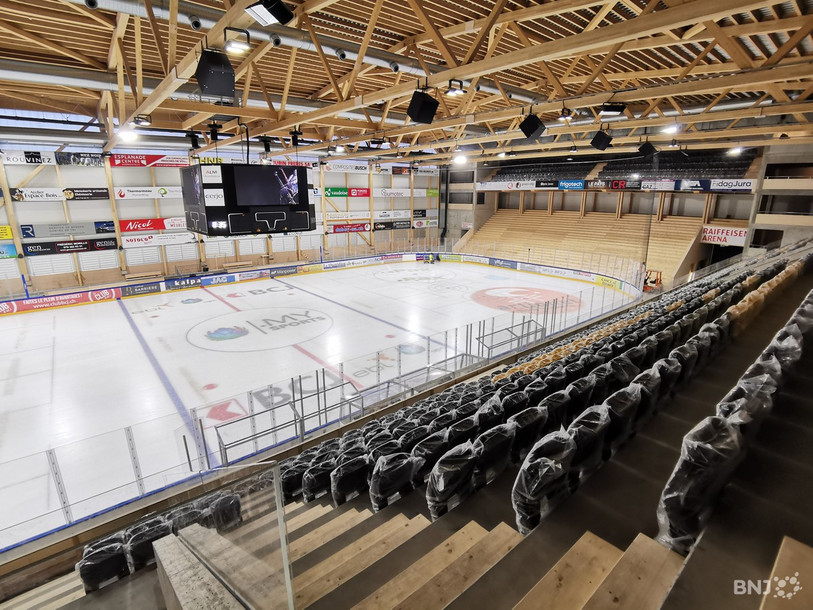 La patinoire ajoulote s'apprête à vibrer pour la prochaine saison de National League. (Photo : archives).