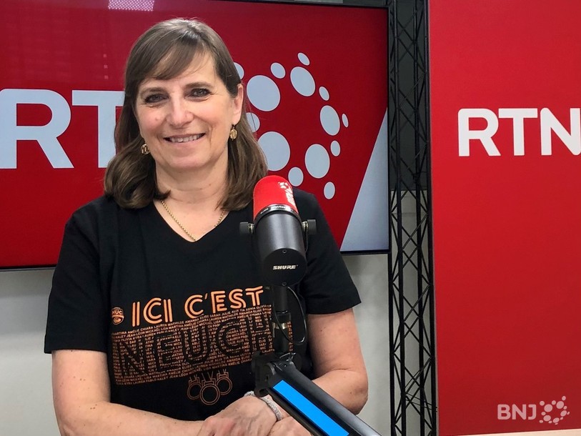 La présidente du NUC Jo Gutknecht est ravie de ce deuxième titre consécutif.