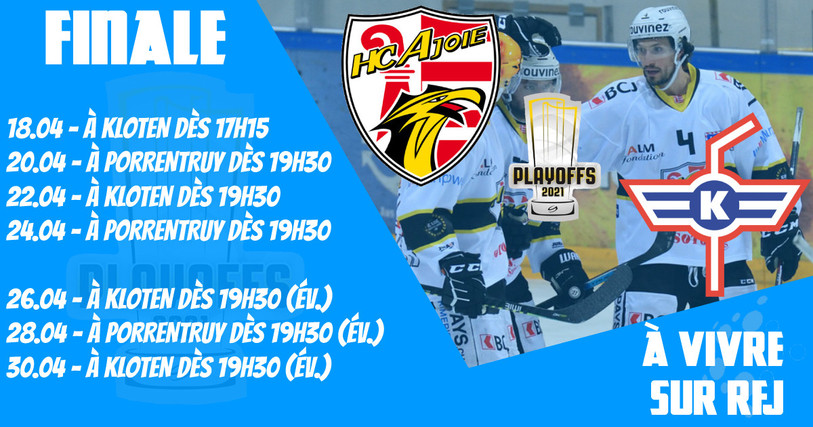 Le programme de la finale Ajoie-Kloten, à vivre en intégralité sur RFJ.