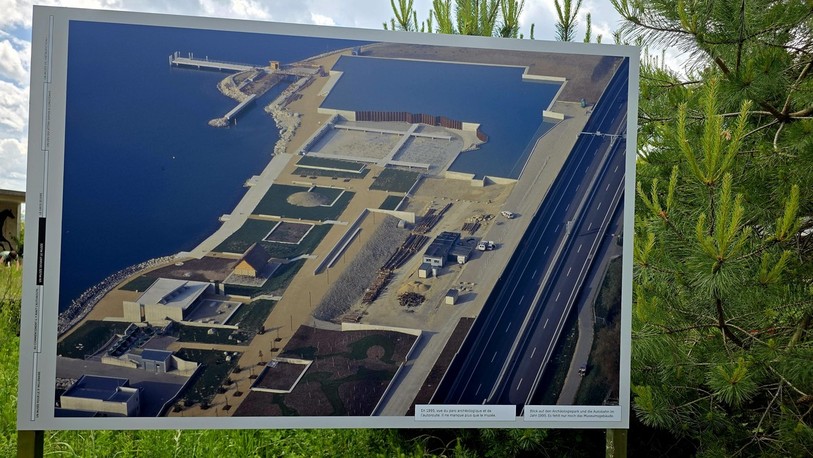 Le site du Laténium en 1995 avant la construction du Musée. 