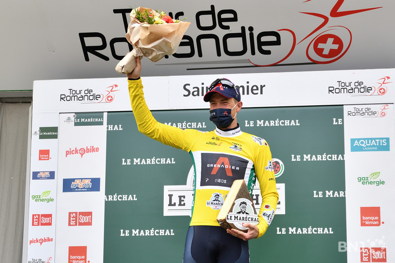 L'Australien Rohan Dennis a conservé son maillot jaune au terme de cette 2e étape (photo : Georges Henz).