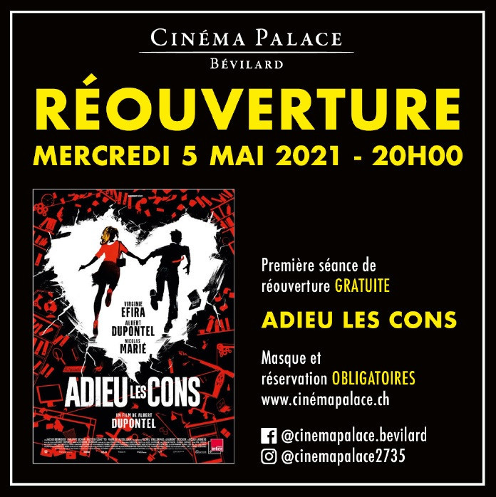 Le film « Adieu les cons » sera à l'affiche. (Image : cinéma Palace).