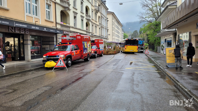 Les pompiers sont intervenus sur l'Avenue de la gare delémontaine ce vendredi.