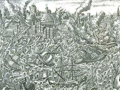 Le tremblement de terre de Lisbonne en 1755 a été ressenti jusque dans nos vallons.  Photo : Image libre de droits.