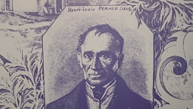 L'un des rares portraits de Henri-Louis Pernod est reproduit à la Maison de l'absinthe.
