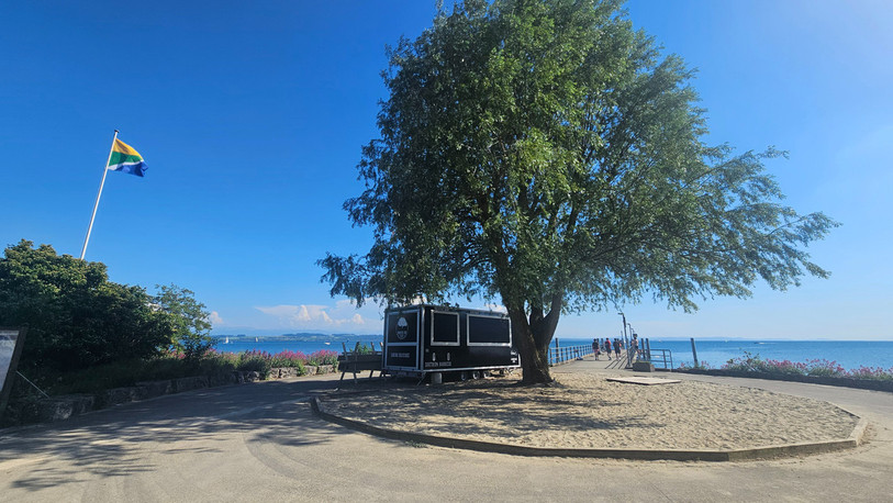 C’est le food truck de Cow Fusion qui s’installera dès le mois de juin et jusqu’en octobre au port de Saint-Blaise (Photo: Commune de Laténa)