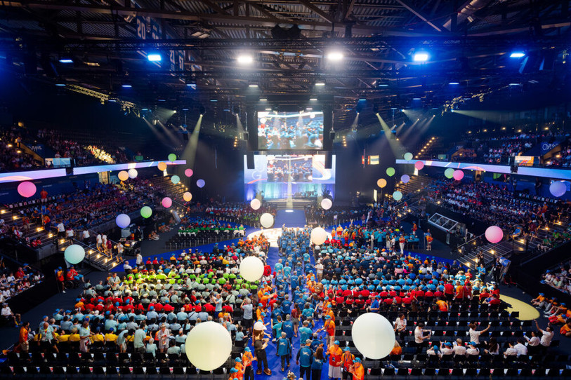 La cérémonie d'ouverture a eu lieu en grande pompe dans la patinoire zougoise. (Photo : National Games Zoug)