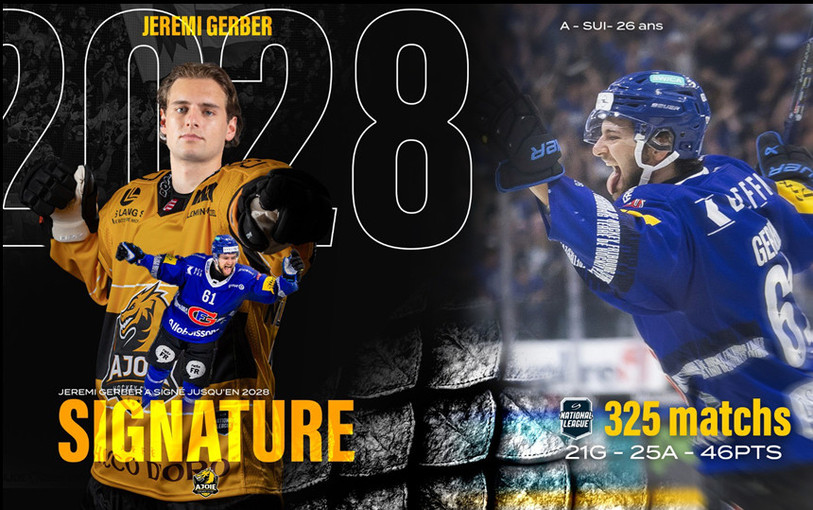 Jeremi Gerber rejoint le HCA après avoir fêté le titre de champion avec Fribourg. (Photo : HC Ajoie.)
