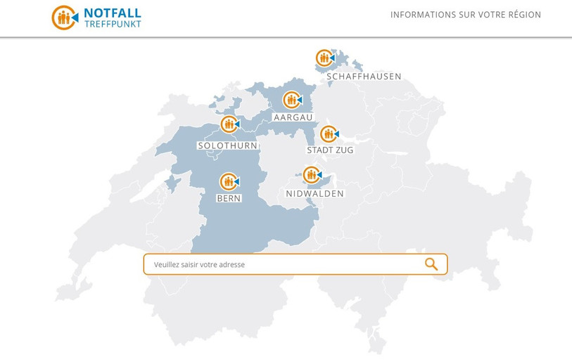 Berne fait partie des premiers grands cantons à développer son réseau d'antennes d'urgence (photo: www.notfalltreffpunkt.ch)