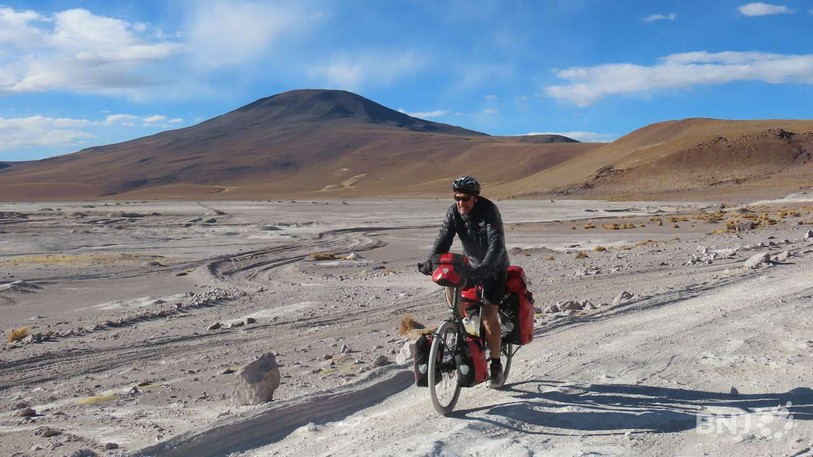 Fraîchement retraité depuis à peine deux petites semaines, Bertrand Gagnebin a pris le large pour réalisé un périple en solo de 7500 km, de Cuzco à Ushuaïa en cinq mois. (Source: ldd)