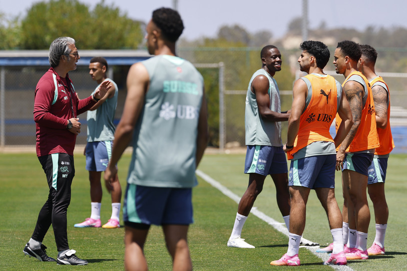 L'équipe de Suisse de football a pris ses quartiers à San Diego pour préparer cette Coupe du monde (photo : KEYSTONE/Peter Klaunzer).