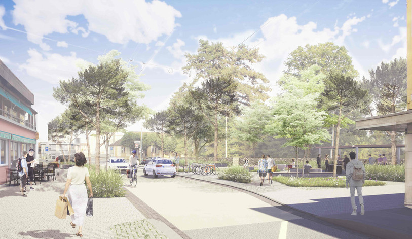 Image de synthèse du projet au Clos-de-Serrières à Neuchâtel.(image : SP-Ville de Neuchâtel).