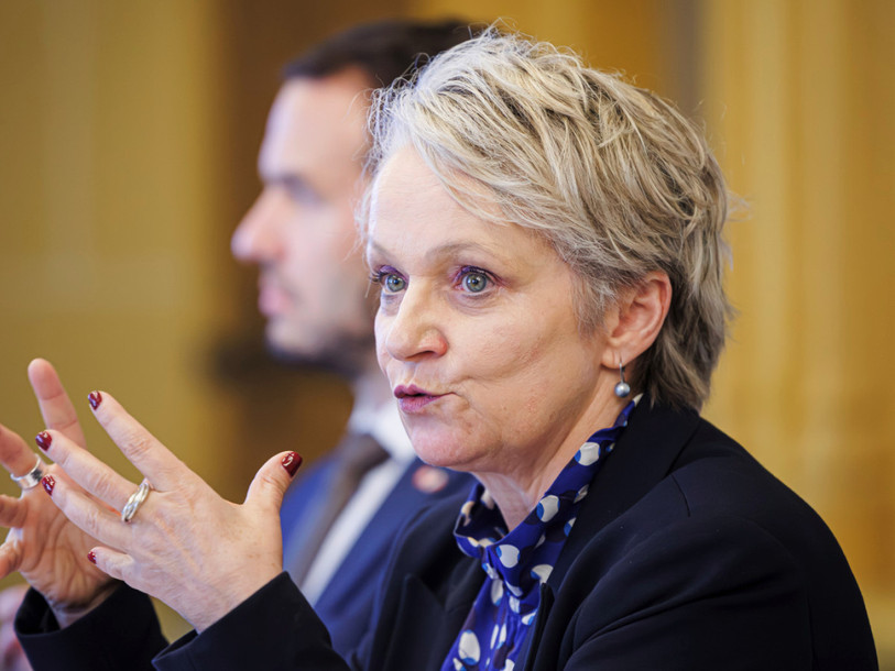 Pour la conseillère d'Etat Florence Nater, le développement économique neuchâtelois est solide. (Photo d'archives : KEYSTONE/VALENTIN FLAURAUD.)

