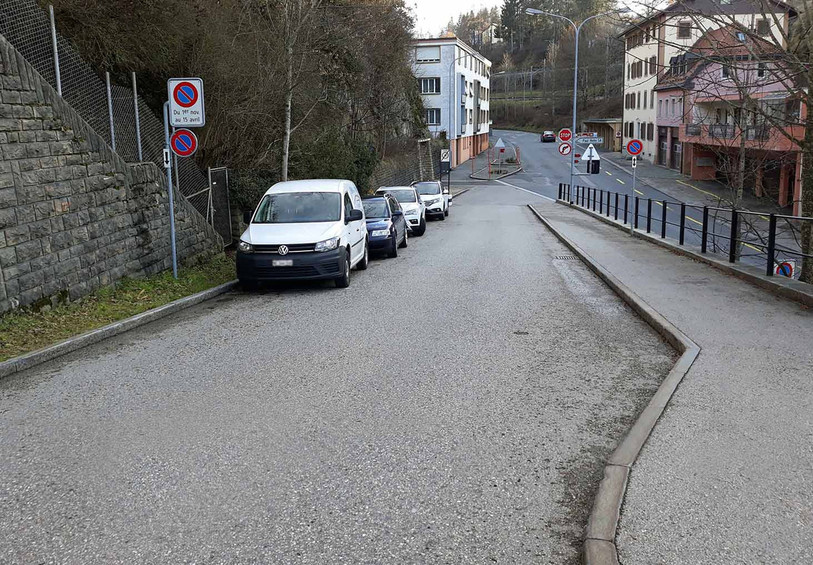 La rue de Gibraltar passera en sens unique dès le 2 juin 2021. (Photo : Ville de La Chaux-de-Fonds)