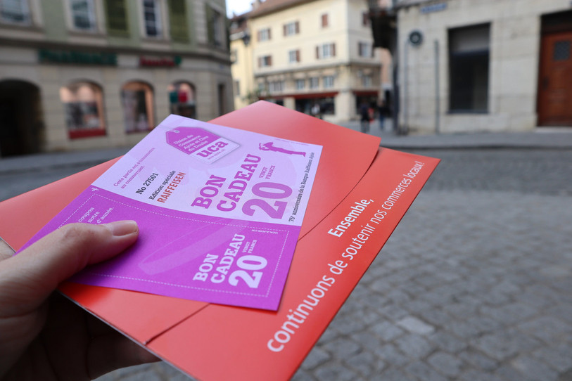 La banque Raiffeisen Ajoie a notamment offert des bons UCA à ses sociétaires. (Photo : Raiffeisen)