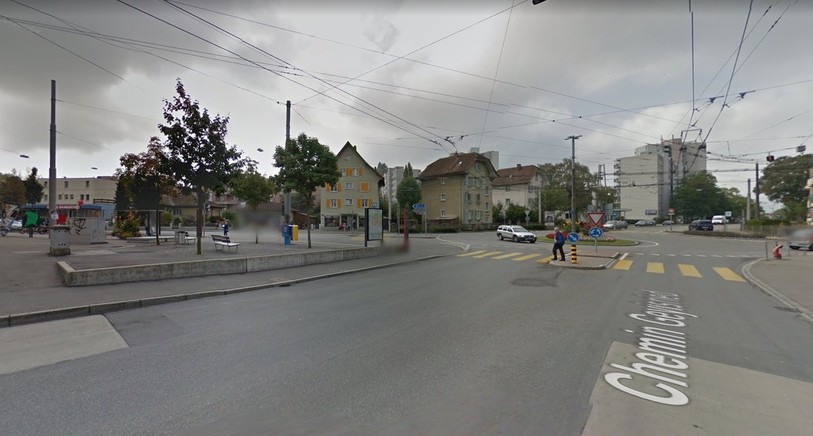 Le carrefour central de Geyisried (Photo : Google Map).