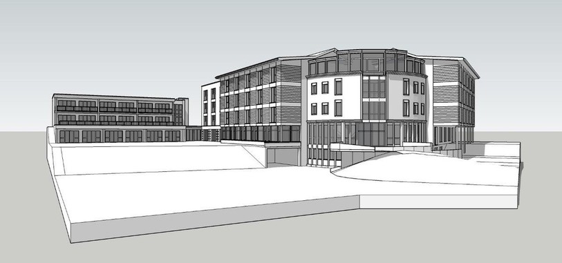 Le plan 3D du bâtiment du home rénové. (Photo: Résidence Les Aliziers)