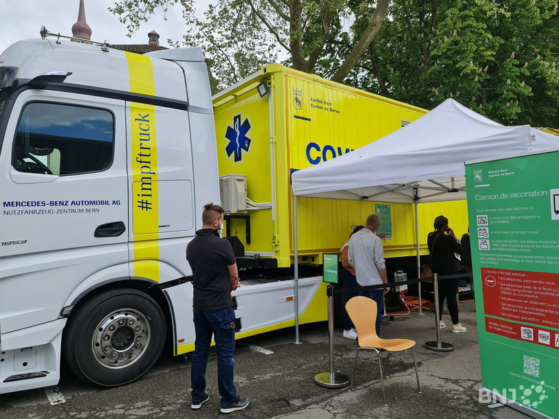 Une campagne mobile de vaccination sera lancée dès le 22 septembre dans différentes communes jurassiennes, comme ici dans le canton de Berne. (Photo : archives)