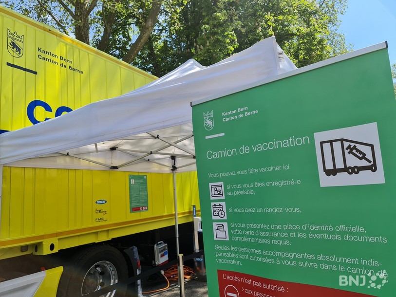 Le camion de vaccination géré par le canton de Berne s'installera ce vendredi à Courtelary.