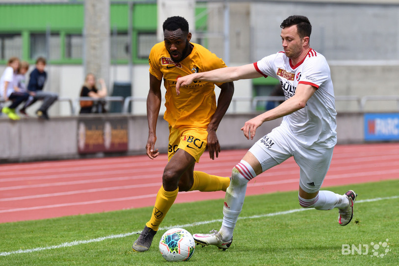 Mohamed Camara, le buteur des SR Delémont samedi après-midi (photo : Georges Henz).