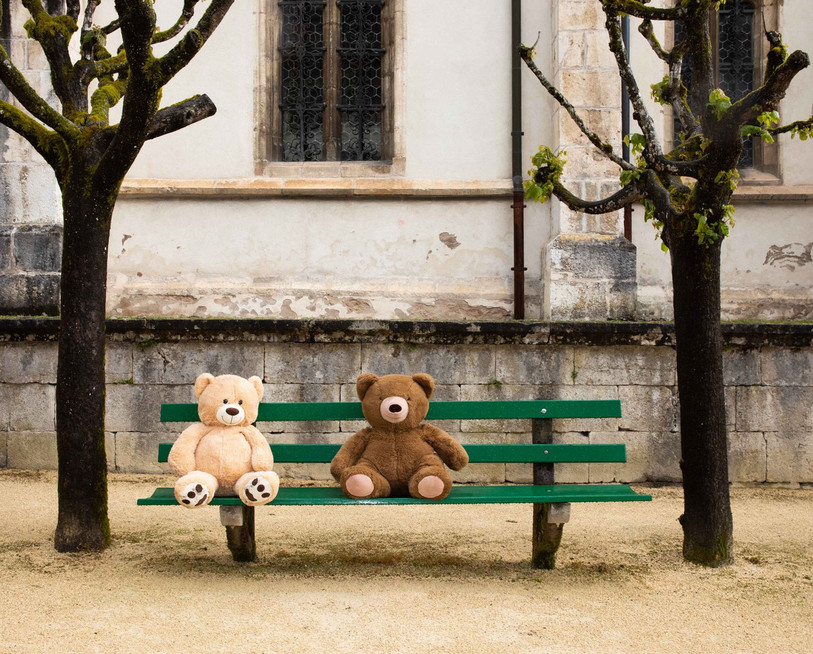L'exposition raconte les aventures d'un ours dans la cité médiévale. (Photo : Ketty Bertossi).