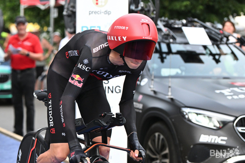 Yannis Voisard a décroché le bronze jeudi lors du contre-la-montre des Championnats de Suisse de cyclisme. (Photo : Georges Henz)