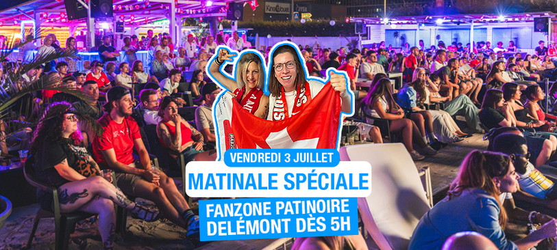Vivez La Matinale RFJ en direct de la Fanzone de la Patinoire de Delémont