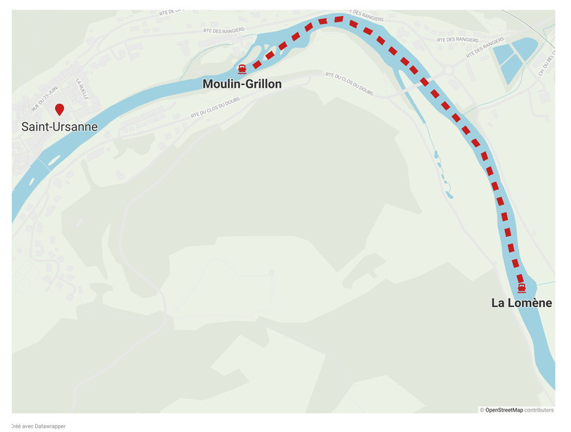 Le secteur du Doubs où la navigation sera désormais facilitée.