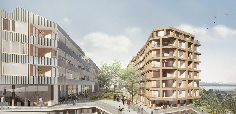 Des logements et des commerces de proximité sont prévus. (Photo: Implenia).