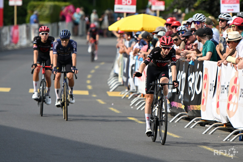 Yannis Voisard lors des Championnats de Suisse de cyclisme à Courtételle, avant de s'envoler pour Barcelone où aura lieu le départ du Tour de France. (Photo : Georges Henz)