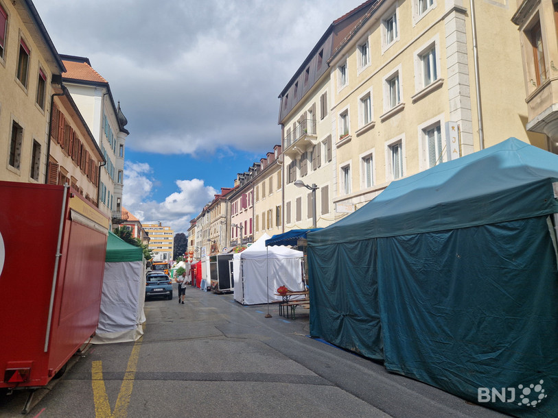 Les rues du Locle, quelques heures avant le début des Promos...