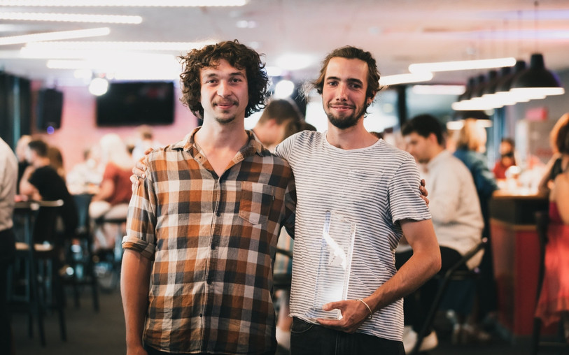 Les deux lauréats du Prix BCN boost, Marco Messina et Jonas Arjones. (Photo: BCN). 