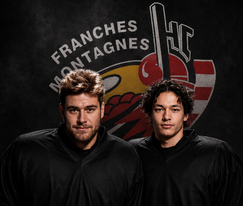 Loïc Perrin (à gauche) et Ludovic Hauser se sont engagés avec le HC Franches-Montagnes. (Photo : HCFM)
