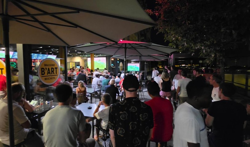 Il sera possible de voir le match de la Nati en terrasse dimanche au petit matin. (Photo: Brasserie B'Art)