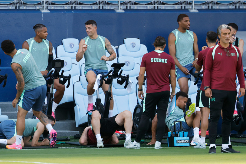 La Suisse se prépare à affronter l'Argentine à Kansas City dimanche. (Photo : KEYSTONE/Peter Klaunzer)