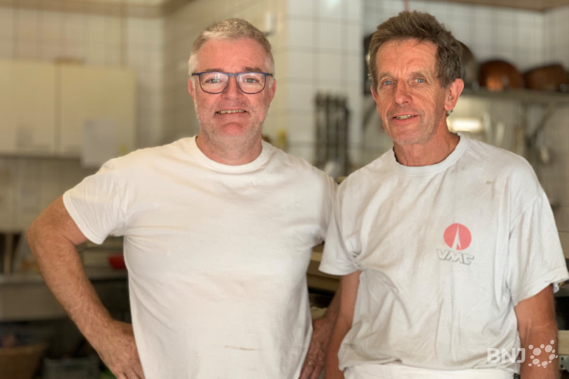 Jean-Claude Zaugg (à droite) aura été fidèle à la boulangerie du Moulin à Delémont et son patron Pascal Dominé durant près de 30 ans.