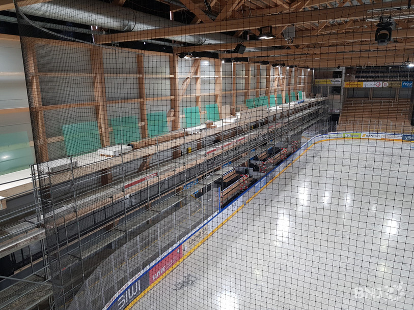 Les travaux sont en cours à la Raiffeisen Arena.