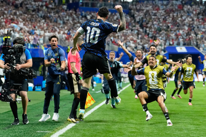 L'Argentine rejoint l'Espagne en finale. (Photo : AP Photo/Rebecca Blackwell.)