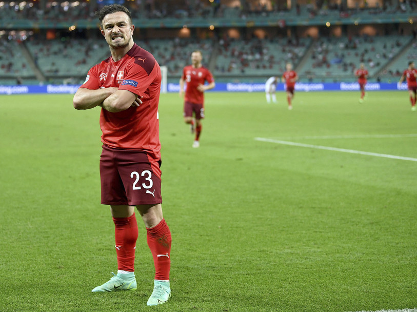 Xherdan Shaqiri s'est fait l'auteur d'un doublé face à la Turquie (photo : AP/Ozan Kose).