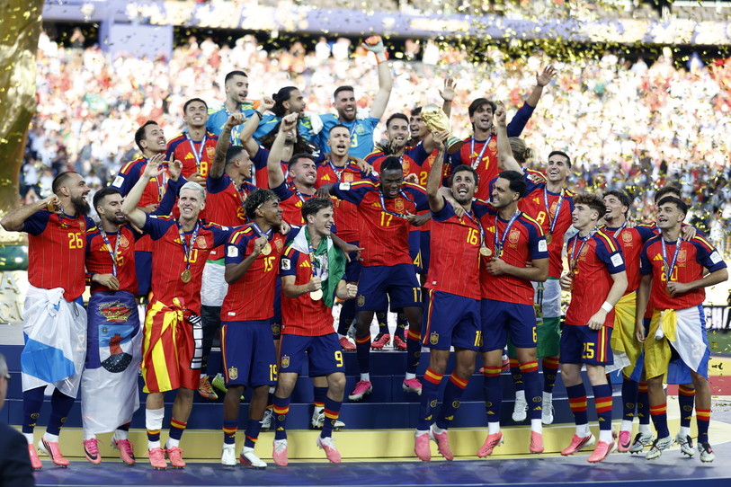 L'Espagne a remporté dimanche sa deuxième Coupe du monde de football après celle de 2010. (Photo : EPA/Will Oliver)